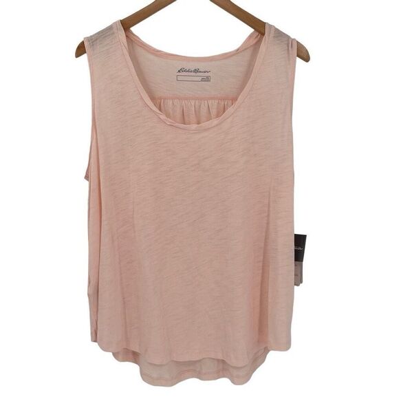 Eddie Bauer Concourse Tunic Tank Top Soft Tencel Scoop Neck Women 2XL Pink NWT - Picture 1 of 7
